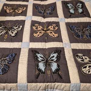 Handmade Butterfly Quilt Kit, Easy Quilt Kit,  new with tag